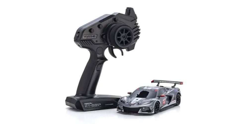 Kyosho Mini-Z MR04 RWD Corvette C8-R Gun Metal/White (W-MM/KT531P)