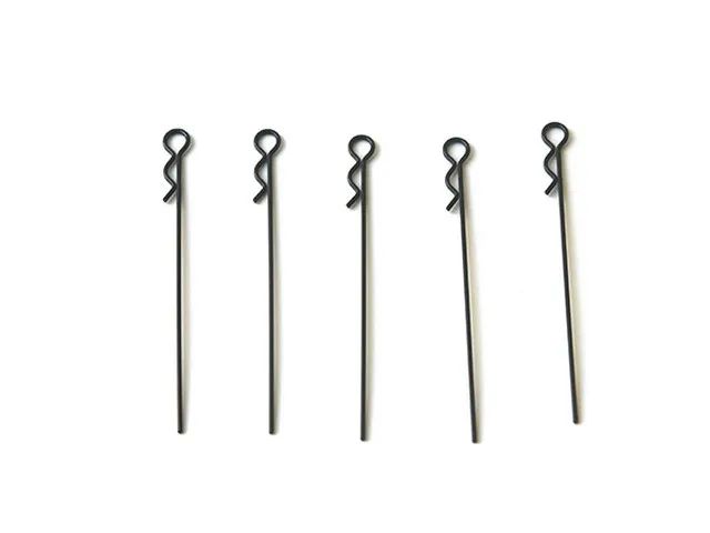 Marka Racing Long Body Clips 1/28 Silver (5pcs)
