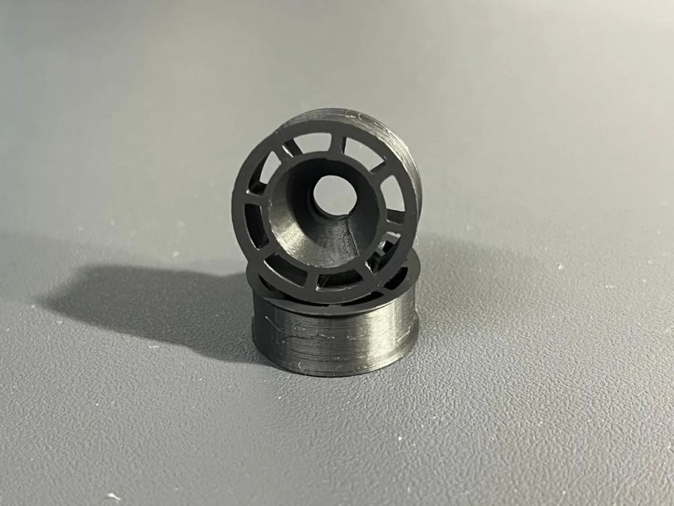 Cerchi Edomodel Mini-Z 1:28 2WD Anteriori Offset 0 LENS Flangiati Neri
