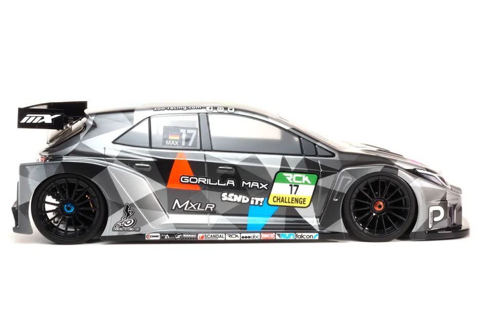 ZooRacing ZR-0017-05 - Gorilla MAX - 1:10 190mm FWD Body - 0.5mm ULTRALIGHT Trasparente