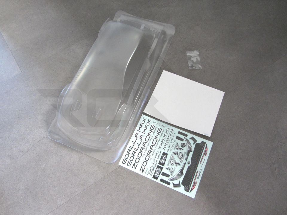 ZooRacing ZR-0017-05 - Gorilla MAX - 1:10 190mm FWD Body - 0.5mm ULTRALIGHT Trasparente