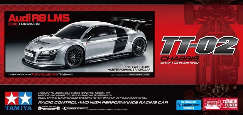 Audi R8 LMS 2008 TT-02 Tamiya