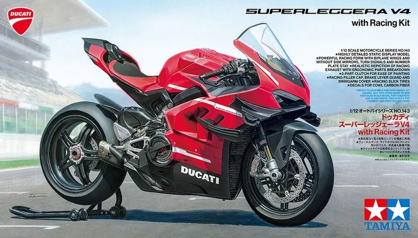 Ducati Superleggera V4 W/Racing Kit 1/12 Kit di Montaggio Tamiya