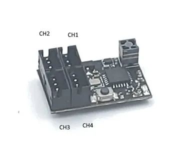 RC KEY Micro 2.4GHz FH5 4CH Tower Antenna Nano Receiver Black (Sanwa compatible)