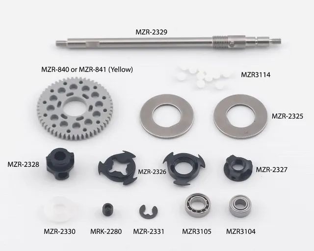 Marka Racing MZR-2320 - 1:28 64P Ceramic Ball Diff. Set - Black (1pz)