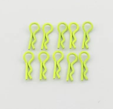 Marka Racing Body Clips 1/28 con Angolo a 30° Giallo Fluo (10pz)