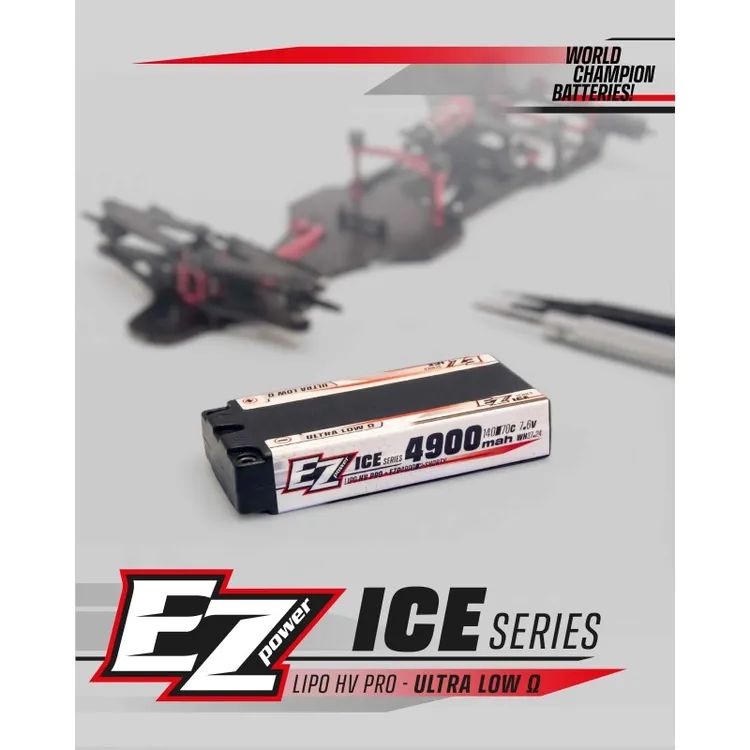 Ezpower Lipo 4900mah LCG Shorty 7,6v 2s 140/70c HV PRO Ice Series - 5mm