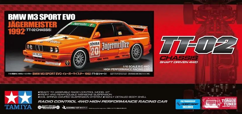 BMW M3 Sport Evo 1992 Jagermeister TT-02 Tamiya
