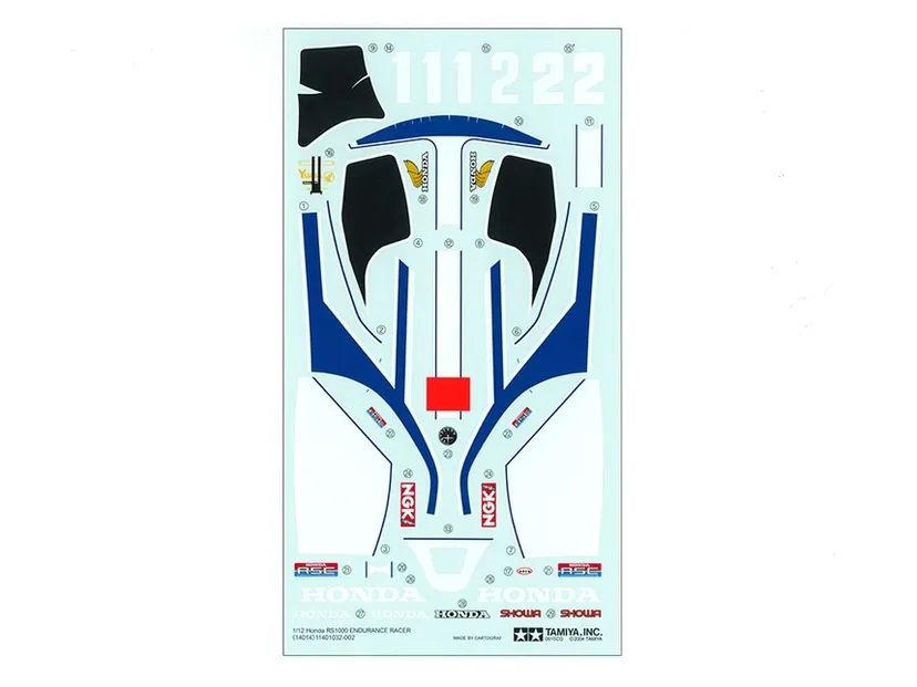 Honda RS1000 Endurance 1/12 Kit di Montaggio Tamiya