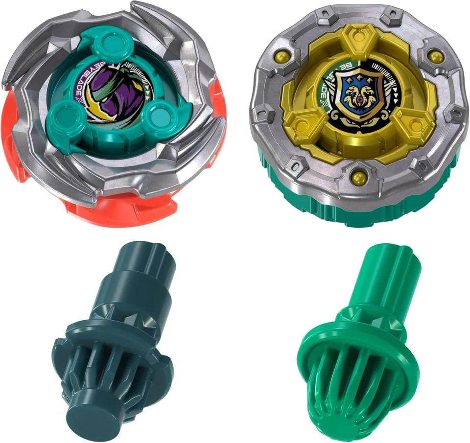 Beyblade X - Sneak Attack Battle Set (1 Arena Beystadium, 2 Trottole, 2 Lanciatori)