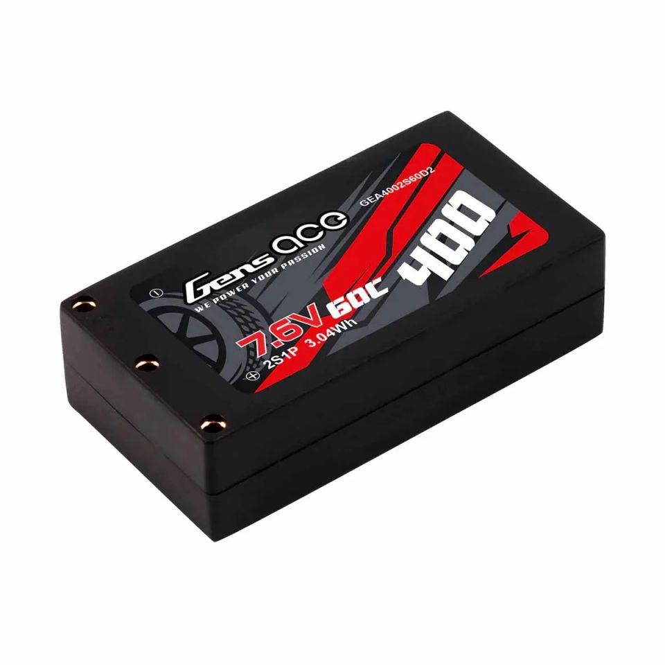 GensAce Mini 1:28 LiPo 2S HV 2.0 7.6V-400-60C(JST) 44x23x12mm 19g